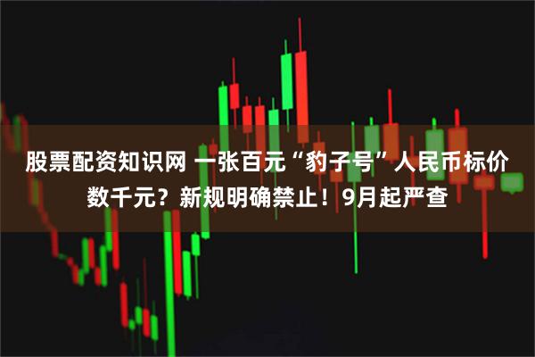 股票配资知识网 一张百元“豹子号”人民币标价数千元？新规明确禁止！9月起严查